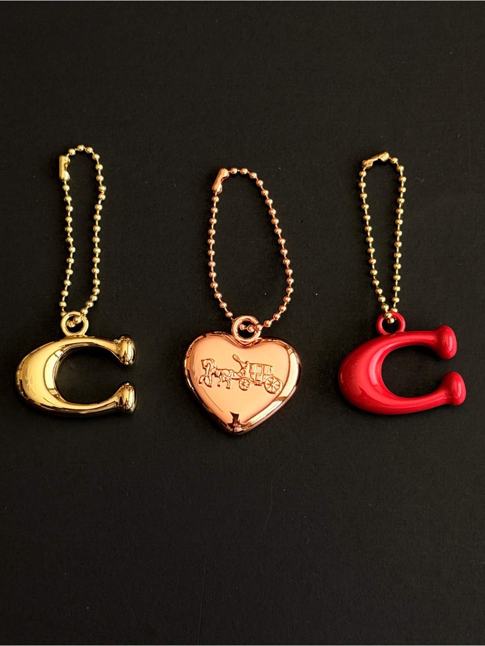 Coach Purse Charms Bag Tags Keychain Accessories (3pcs / Metal)